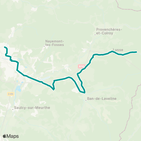 Sylvia - Lignes scolaires Wisembach – Saint-Dié map