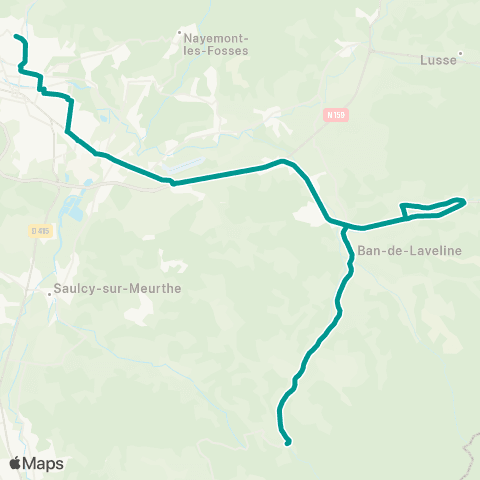 Sylvia - Lignes scolaires Wisembach – Saint-Dié map