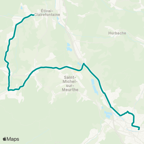 Sylvia - Lignes scolaires Étival – Saint-Dié map