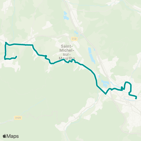 Sylvia - Lignes scolaires La Bourgonce – Saint-Dié map