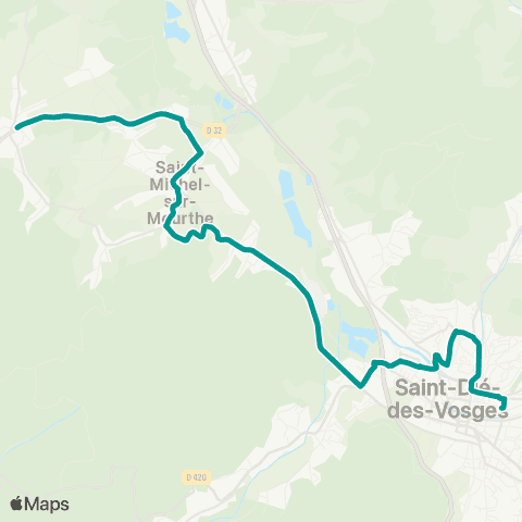 Sylvia - Lignes scolaires Nompatelize – Saint-Dié map