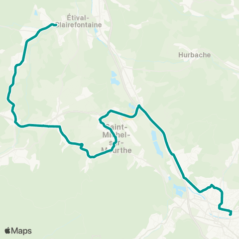 Sylvia - Lignes scolaires Saint-Michel-sur-Meurthe – Saint-Dié map