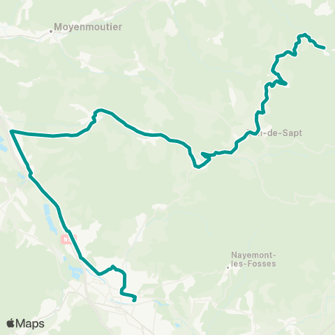 Sylvia - Lignes scolaires Grandrupt – Saint-Dié map