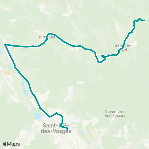 Sylvia - Lignes scolaires Hurbache – Saint-Dié map