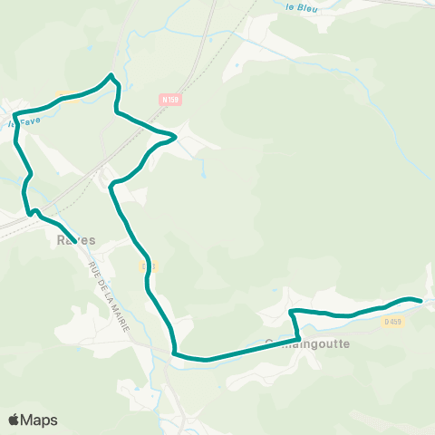 Sylvia - Lignes scolaires Raves École map
