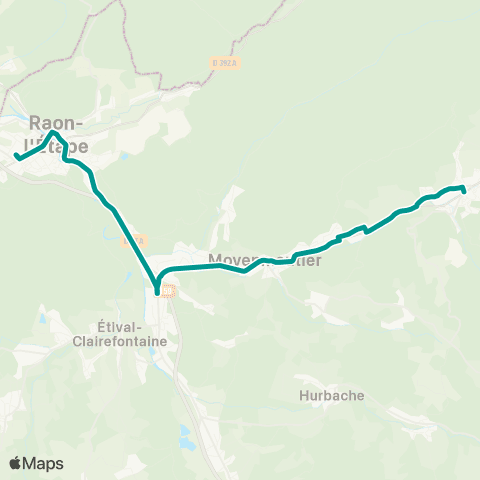 Sylvia - Lignes scolaires Senones – Raon-l’Étape map