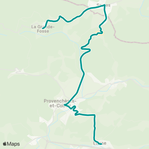 Sylvia - Lignes scolaires La Grande-Fossé – Saales - Provenchères map
