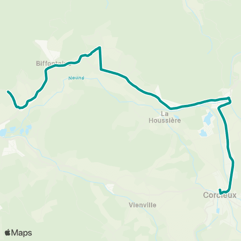 Sylvia - Lignes scolaires Les Poulières – Corcieux map