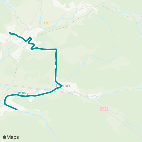 Sylvia - Lignes scolaires Lesseux – Provenchères map