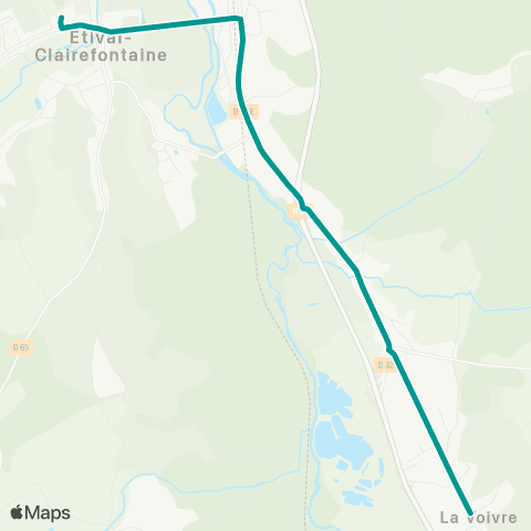 Sylvia - Lignes scolaires La Voivre - Étival-Clairefontaine map
