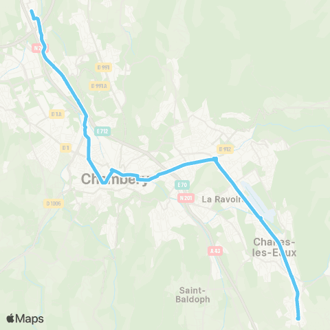 Synchro Landiers Nord > St Jeoire Frasses map