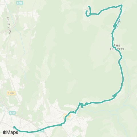 Synchro Chambery Gare routière > la Féclaz map