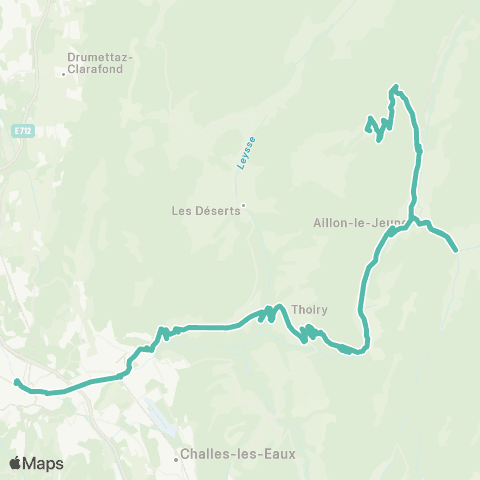 Synchro Chambery Gare routière > Margériaz map