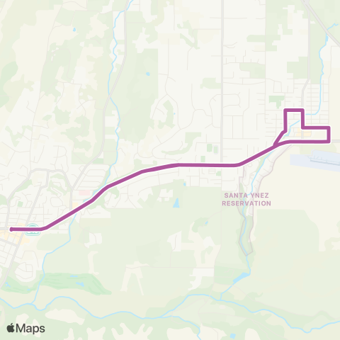 Santa Ynez Valley Transit Express map