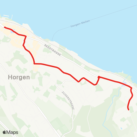 SZU - Sihltal Zürich Uetliberg Bahn Horgen, Bahnhof - Horgen, Risi/Dow map