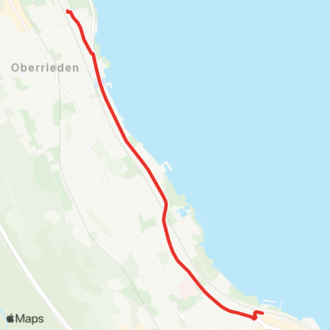 SZU - Sihltal Zürich Uetliberg Bahn Horgen, Bahnhof - Oberrieden, Bahnhof map