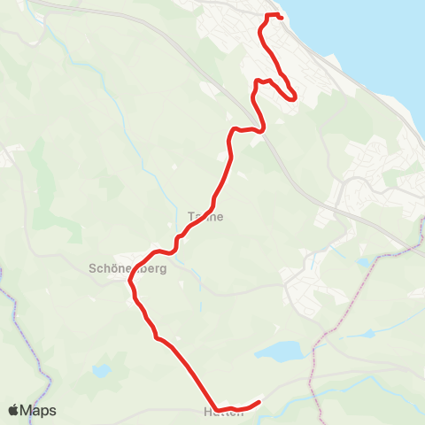 SZU - Sihltal Zürich Uetliberg Bahn Wädenswil, Bahnhof - Hütten, Schöntal map