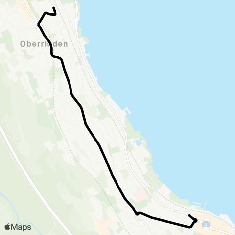 SZU - Sihltal Zürich Uetliberg Bahn Oberrieden, Bahnhof - Horgen, Bahnhof map