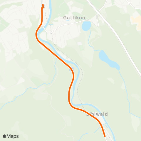 SZU - Sihltal Zürich Uetliberg Bahn Sihlwald, Bahnhof - Langnau-Gattikon, Bahnhof map