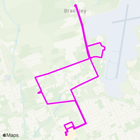 T3 Transit Brackley Point Rd - Airport map