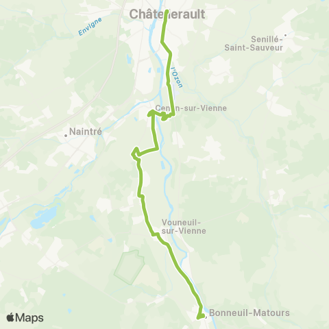 TAC Bonneuil-Matours Ctre - Châtellerault Hôtel de ville map