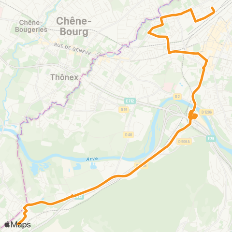 TAC Gare Rotonde - St-Julien-en-Genevois Gare map