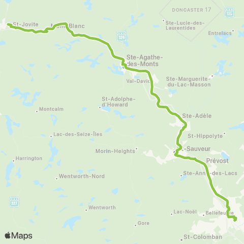 L'Inter des Laurentides Saint-Jérôme - Mont-Tremblant map