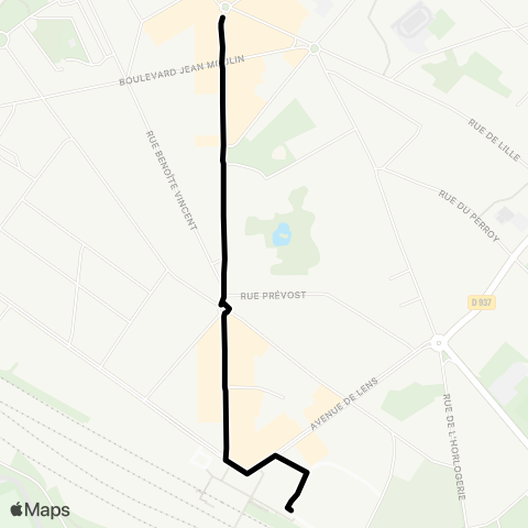 Tadao Navette Béthune map