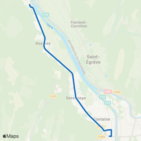 M Réso Veurey-Voroize la Rive / Seyssinet-Pariset Hôtel de Ville map