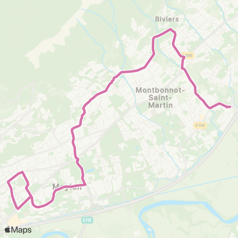 M Réso Meylan Pl. de la Louisiane / Montbonnot-St-Martin Pré de l'Eau map
