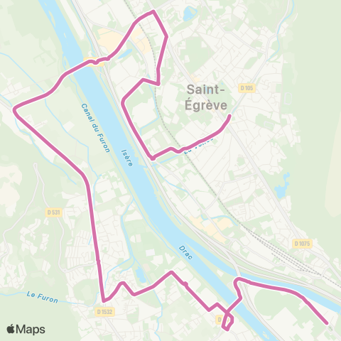 M Réso St-Égrève Pont de Vence / Grenoble Oxford map