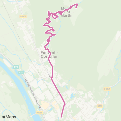 M Réso Mont-St-Martin Chemin de Namière / St-Égrève Gare map