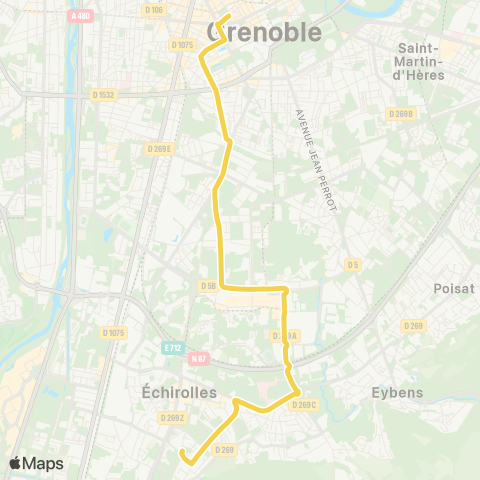 M Réso Échirolles Ctre du Graphisme / Grenoble Victor Hugo map