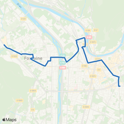 M Réso Navette Ligne A map