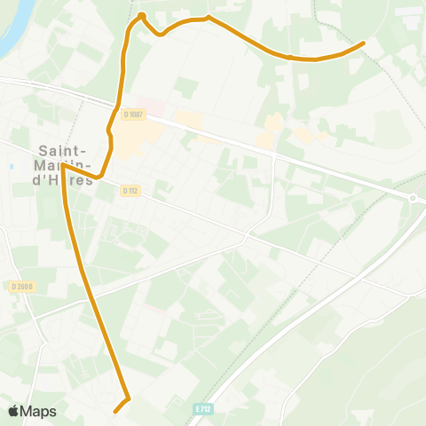 M Réso Navette Ligne D map