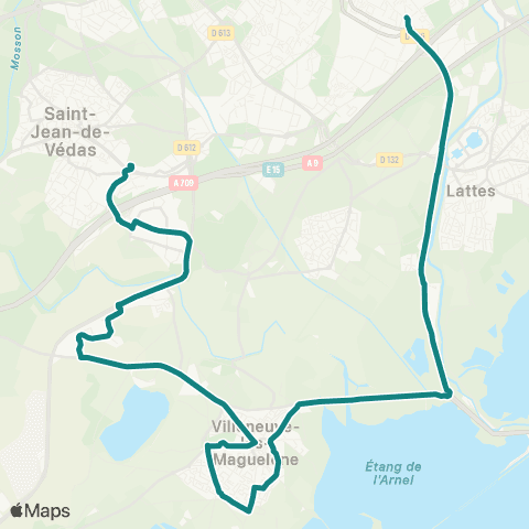 TaM Garcia Lorca - Villeneuve-lès-M. / St-Jean de V. map