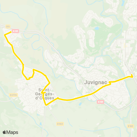TaM Mosson - St-Georges d'Orques map
