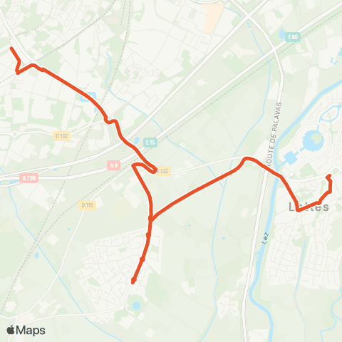 TaM Sabines - Maurin - Lattes Centre map