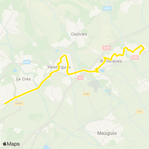 TaM ND de Sablassou - Vendargues map