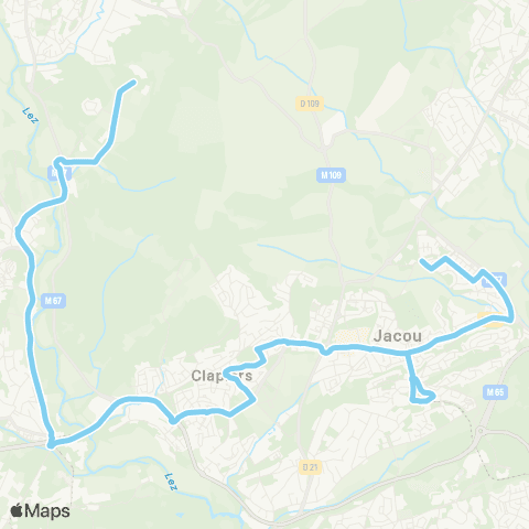 TaM Cirad de Baillarguet - Clapiers - Jacou map