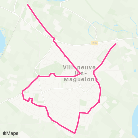 TaM Navette Gare Villeneuve-les-M. map