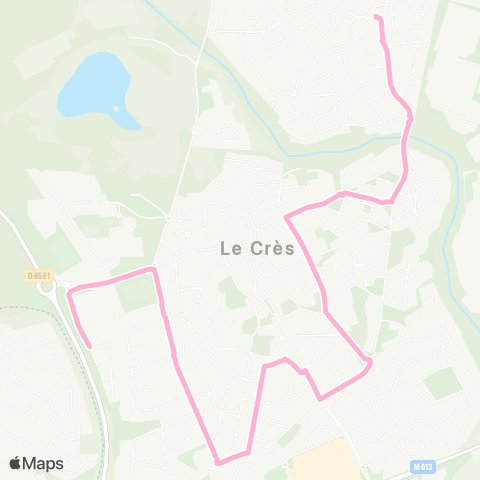 TaM Le Crès : Maumarin - Via Domitia - Jean Jaurès map