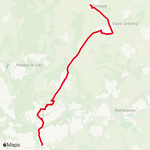 TaM Charles de Gaulle - Stade de Montaud map