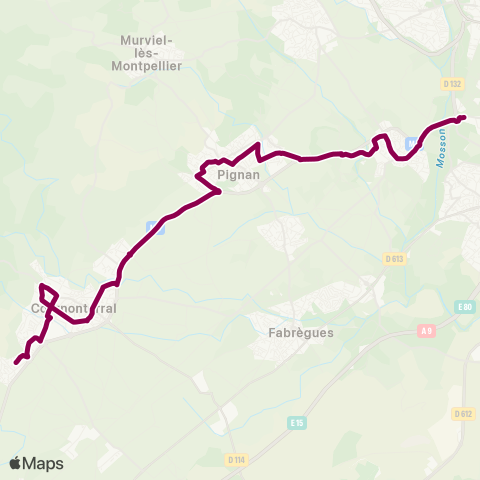TaM Les Clavoux - Grés de Montpellier map