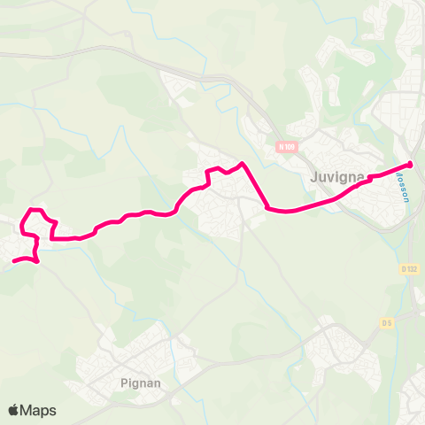 TaM Montpellier Mosson - St-Georges d’Orques - Murviel-lès-Montpellier La Rouvière map
