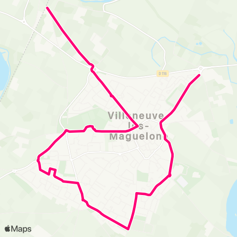 TaM Villeneuve-lès-Maguelone :  Arnel - Gare de Villeneuve-lès-Maguelone map