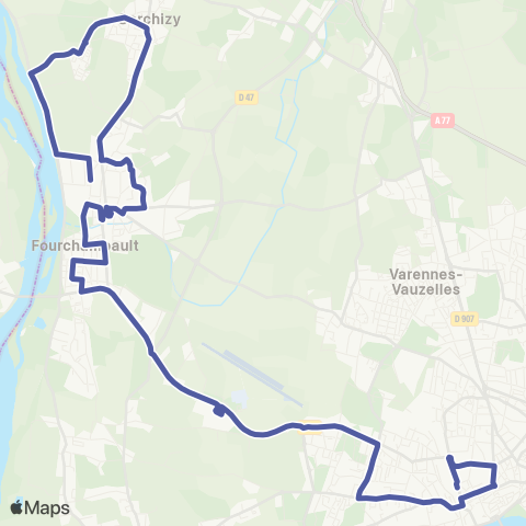 Tanéo Les Revériens - Nevers Gare map