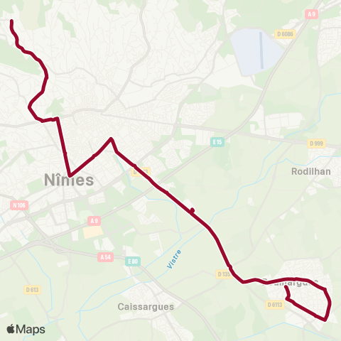 TanGO! Route d'Ales - Bouillargues / Route d'Arles map