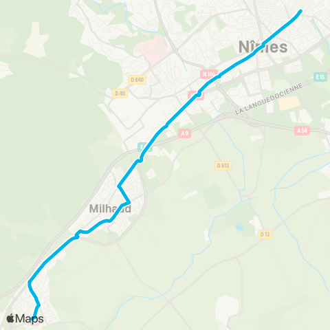 TanGO! Bernis - Milhaud - Gare triaire map