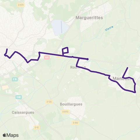TanGO! Manduel - Nîmes map